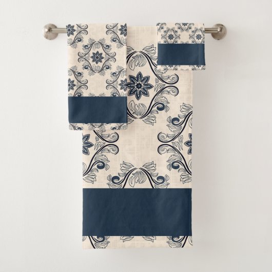 Motif vintage bleu (En situation)