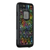 Motif vintage Boho en verre tendu LifeProof Coque (Dos/Droite)
