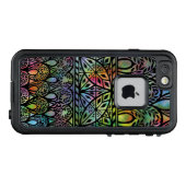 Motif vintage Boho en verre tendu LifeProof Coque (Dos Horizontal)