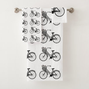 MOTIF vintage BYCICLE EN NOIR ET BLANC