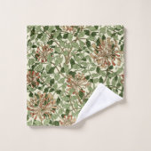 Motif vintage de chèvrefeuille de William Morris (Gant de toilette)