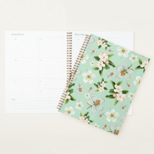 Motif vintage de fleurs de printemps