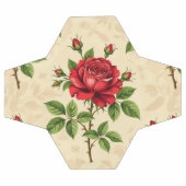 Motif vintage de rose rouge (Plat)