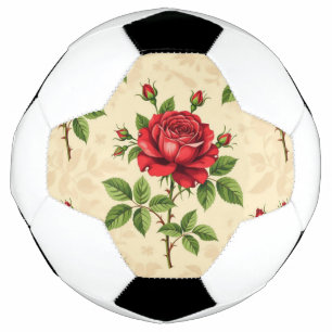 Motif vintage de rose rouge