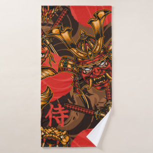 Motif vintage de style japonais avec samur