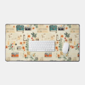 Motif vintage Floral & Caméra (6) (Clavier et souris)