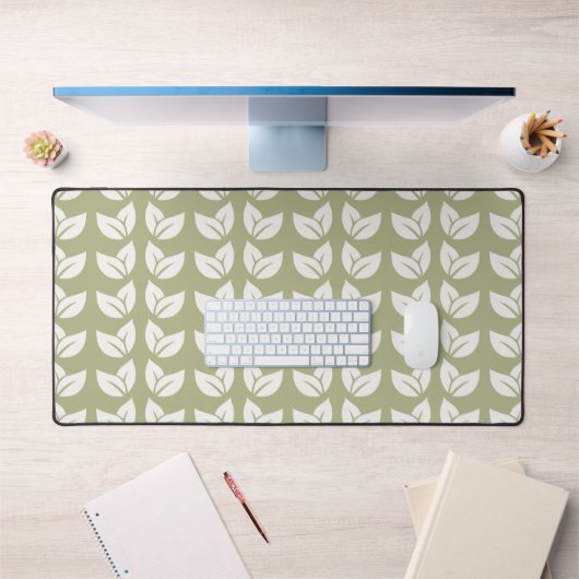 Motif Vintage Green Retro Y2K Leaf (Bureau 1)