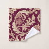 Motif Vintage marron et beige (Gant de toilette)