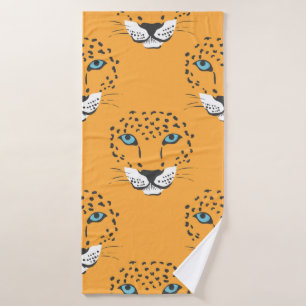 motif vintage orange sans soudure avec têtes léo