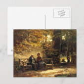 Motif vintage - Repos - Carte Postale Spitzweg (Devant / Derrière)