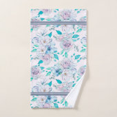 Motif vintage rose et bleu doux (Serviette à main)