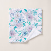 Motif vintage rose et bleu doux (Gant de toilette)