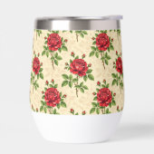 Motif vintage rose rouge (Gauche)