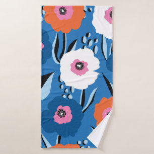 Motif vintage sans couture grand rouge blanc et bl