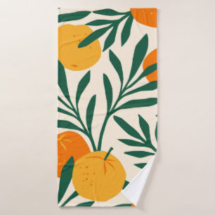 Motif vintage sans soudure avec mandarins. Ha tend