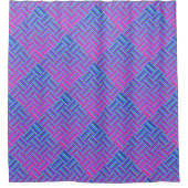 Motif violet bleu 1980 Style Douche rideau (Devant)