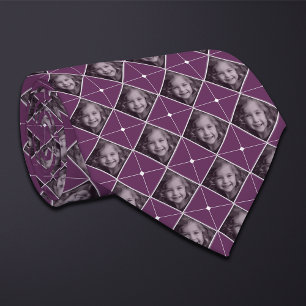 Motif violet Diamond 1 photo Cravate
