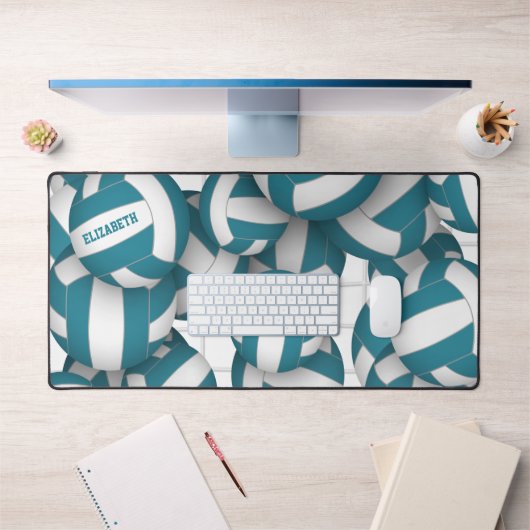 motif volley-ball turquoise avec accent net (Bureau 1)