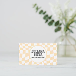 Motif Wavy À damiers avec Carte de visite QR