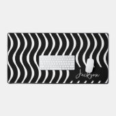 Motif Wavy noir et blanc personnalisé (Clavier et souris)