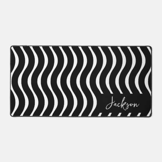 Motif Wavy noir et blanc personnalisé (Recto)