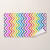 Motif Wild Rainbow Chevron (Serviette à main)