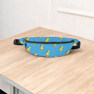 Motif Yellow Lightning Blue Arrière - plan Y2K