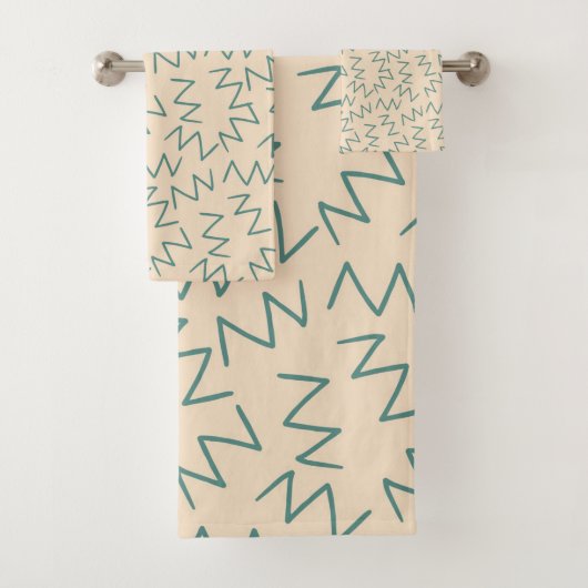 Motif Zag Bleu Beige (En situation)