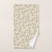 Motif Zag Bleu Beige (Serviette à main)