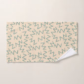 Motif Zag Bleu Beige (Serviette à main)