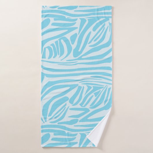 Motif Zèbre Bleu (Serviette de bain)
