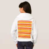 Motif Zig Zag Jaune, Orange et Blanc Moderne (Dos entier)