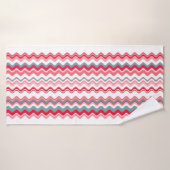 Motif Zigzag bleu rose (Serviette de bain)