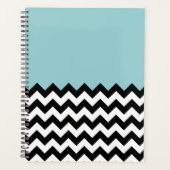 Motif Zigzag noir et blanc, Chevron, Bleu (Devant)