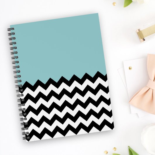 Motif Zigzag noir et blanc, Chevron, Bleu