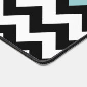 Motif Zigzag noir et blanc, Chevron, Bleu (Coin)