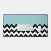 Motif Zigzag noir et blanc, Chevron, Bleu (Clavier et souris)