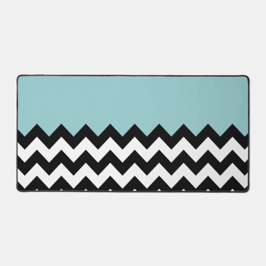 Motif Zigzag noir et blanc, Chevron, Bleu (Recto)