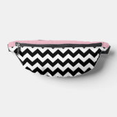 Motif Zigzag noir et blanc, Chevron, rose (Poser)