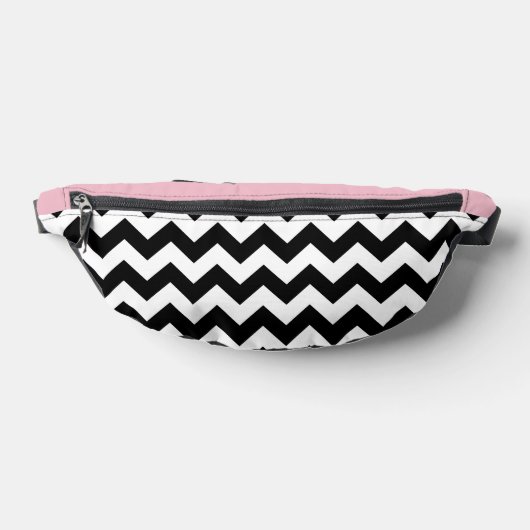 Motif Zigzag noir et blanc, Chevron, rose (Poser)
