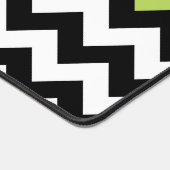Motif Zigzag noir et blanc, Chevron, Vert (Coin)