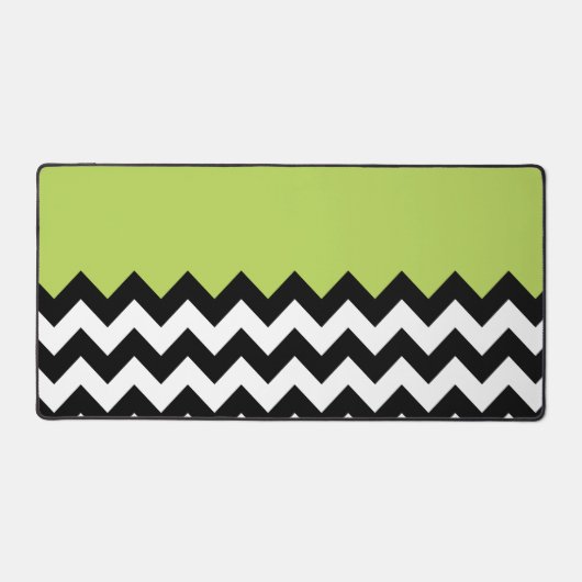 Motif Zigzag noir et blanc, Chevron, Vert (Recto)