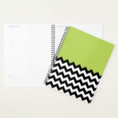 Motif Zigzag noir et blanc, Chevron, Vert (Devant avec enveloppe)