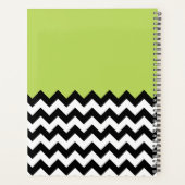 Motif Zigzag noir et blanc, Chevron, Vert (Dos)