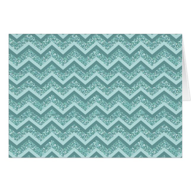Motif ZigZag Parties scintillant Turquoise (Devant horizontal)