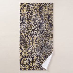 Motifs arabesques baroques et Damas arrachés abstr