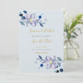 Motifs botaniques Enregistrer la carte de date (Debout devant)