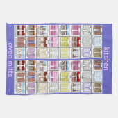 Motifs d'art de gant de four sur la serviette de (Horizontal)