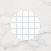 Motifs de Baby shower bleu doux | Confettis (Petit recto)