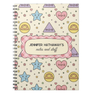 Motifs de cahier de formes mathématiques mignonnes
